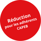 Reduction pour les adhérents CAPEB